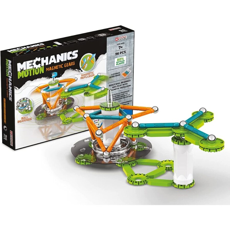 Juego Mechanics Motions Engranajes Magnéticos Geomag 96pzs